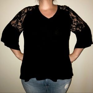 Black Lacy Knit Top - NWT - Cyrus Women’s